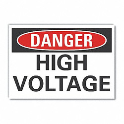 Lyle High Voltage Danger Rflctv Label,10x14in LCU4-0347-RD_14X10