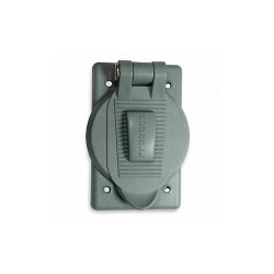 Hubbell Wiring Device-Kellems Weatherproof Cover,Thermoplastic,Gray HBL7424WO