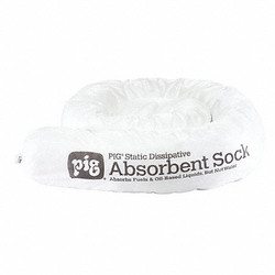 Pig Absorbent Sock,White,3" dia.,PK12 SKM700