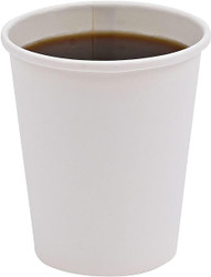 Disposable Hot Cup, 8 oz, White, PK1000