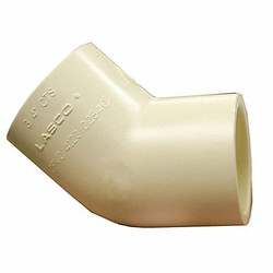 Lasco Fittings 45 CTS Elbow, 1/2 in, Schedule 40,White 4117005