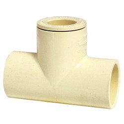 Lasco Fittings Reducing Tee, 3/4 x 3/4 x 1/2 in, PVC 4101101