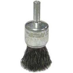 Weiler Crimped Wire End Brush,Steel,3/4 in. 36246