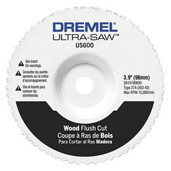 Dremel Flush Cut Wheel,3 7/8 in Dia,Mounted US600-01