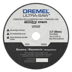 Dremel Cutting Wheel,Carbide,3-1/2 in. dia. US520-01