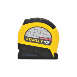 Stanley Tape Measure,Steel,Yellow/Black,12 ft. STHT30810