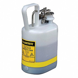 Justrite Type I Safety Can,1 gal.,White,12-3/4" H 12162