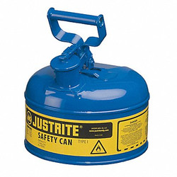 Justrite Type I Safety Can,1 gal.,Blue,11In H 7110300