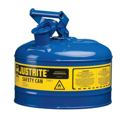 Justrite Type I Safety Can,2.5 gal,Blue,11-1/2InH 7125300