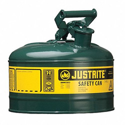 Justrite Type I Safety Can,1 gal.,Green,11In H 7110400