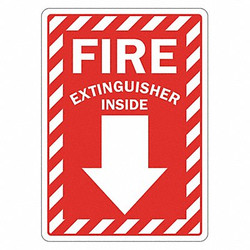 Lyle Fire Extinguisher Sign,10x7in,Reflective LCU1-0073-RD_7x10