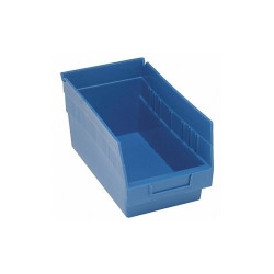 Quantum Storage Systems Shelf Bin,Blue,Polypropylene,8 in QSB802BL