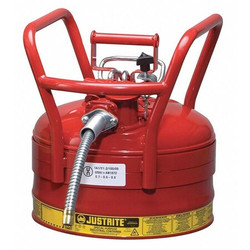 Justrite Type II DOT Safety Can,Red,16-1/2 In. H 7325120