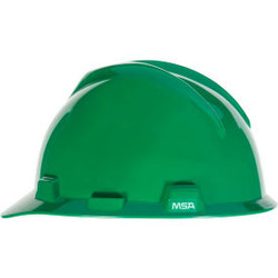 MSA V-Gard Hard Hats Front Brim Fas-Trac Suspension Green 475362