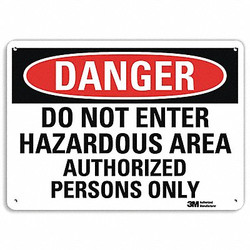 Lyle Danger Sign,7 in x 10 in,Aluminum U3-1320-NA_10x7