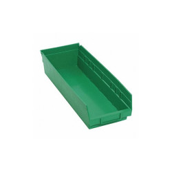 Quantum Storage Systems Shelf Bin,Green,Polypropylene,4 in QSB104GN