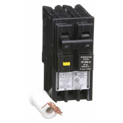 Square D Circuit Breaker,50A,Plug In,120/240V,2P  HOM250GFI