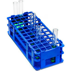 Bel-Art No-Wire PP Test Tube Rack 187470001 For 13-16mm Tubes 60 Places Blue 1/P