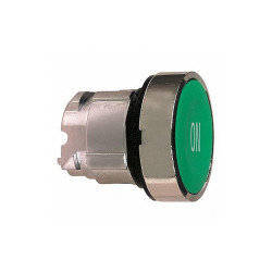 Schneider Electric Flush Push Button,Green,Non-Illum,22mm ZB4BA341