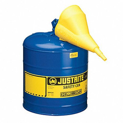 Justrite Type I Safety Can,5 gal,Blue,16-7/8In H  7150310