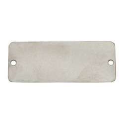 C.H. Hanson Blank Tag,SS,2in H,4in W,Silver,PK3 43117