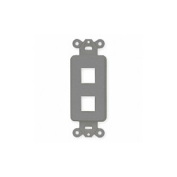 Hubbell Premise Wiring Outlet Frame,2 Port,Flush Mount,Gray NS612GY