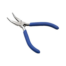 Westward Bent Long Nose Plier,5" L,Serrated 30PA98