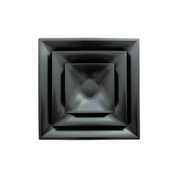 American Louver Ceiling Diffuser,Black,10" Duct Size STR-C-10BK