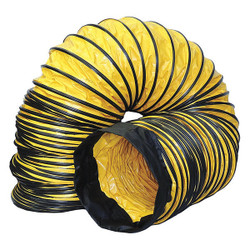 Americ Ventilation Duct,20 in x 25 ft,Blk/Ylw AM-DS2025