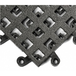 Wearwell Interlock Drainage Mat,Blck,18"x18",PK10 561