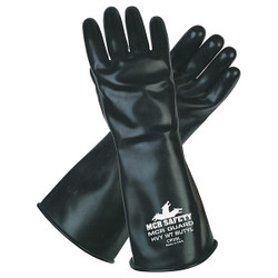 Mcr Safety Chemical Gloves,XL,14 in. L,Blk,PR CP25XL