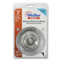 Vortec Pro® Knot Wire Cup Brush, 3 in Dia., 5/8-11 Arbor, .02 in Carbon Steel Wire