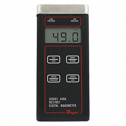 Dwyer Instruments Hydronic Manometer, 0 to 1000 psi, LCD 490A-5