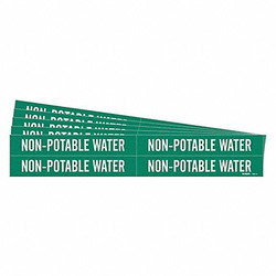Brady Pipe Marker,Non-Potable Water,PK5 7397-4-PK