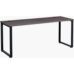 Interion Open Plan Office Desk - 60""W x 24""D x 29""H - Charcoal Top with Black