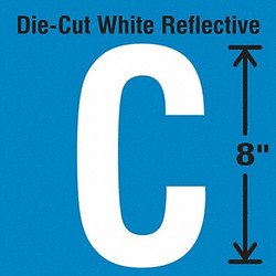 Stranco Die-Cut Reflective Letter Label, C DWR-SINGLE-8-C