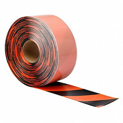 Brady Floor Tape,Black/Orange,4 inx100 ft,Roll 170086