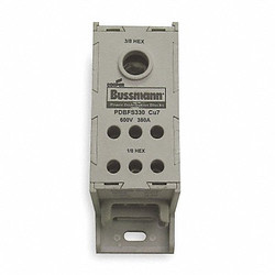 Eaton Bussmann Power Distr Block,Al/Cu,600V AC/DC PDBFS330