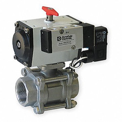 Dynaquip Controls Ball Valve,1/2 In NPT,Double Acting,SS P3S23AJDA032A