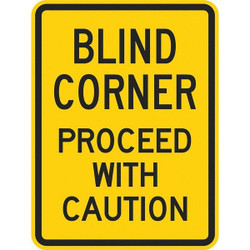 Lyle Blind Corner Traffic Sign,18" x 12" T1-1322-EG_12x18