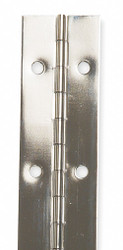 Sim Supply Piano Hinge,Nickel ,4 ft. L,1-1/16 In. W  1CAW6