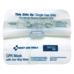 First Aid Only CPR Faceshield,Adult,Clear,1 Pieces M5042