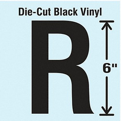 Stranco Die Cut Letter Label,R DBV-SINGLE-6-R