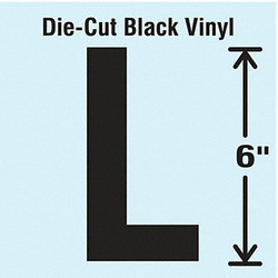 Stranco Die Cut Letter Label,L DBV-SINGLE-6-L