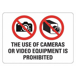 Lyle Rflctv Surveillance Sign,10x14in,Alum LCU1-0173-RA_14x10