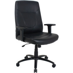 Interion Antimicrobial Bonded Leather Big & Tall Executive Chair Black