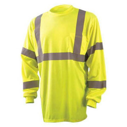 Occunomix T-Shirt,Hi-Vis Yellow,60 in. Chest,4XL LUX-LSETP3B-Y4X
