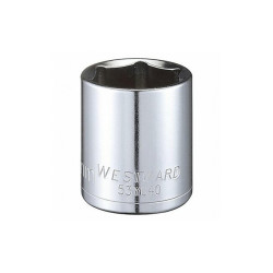 Westward Socket, Steel, Chrome, 28 mm 53YU40