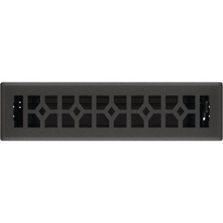 Imperial Templar 2-1/2 In. x 12 In. Black Iron Steel Floor Register RG3473