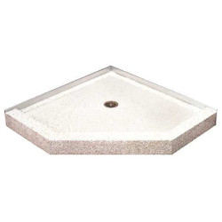 Terrazzo-Ware Shower Base,Neo-Angle,36 in x 36 in,Tan SBC-36-2F